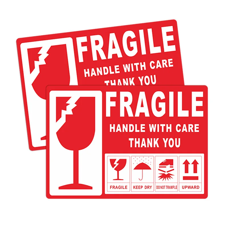 Fragile Warning Label Sticker Handle With Care Keep Shipping Express Label Packaging Mark Special Tag Logistics Hazard Warning