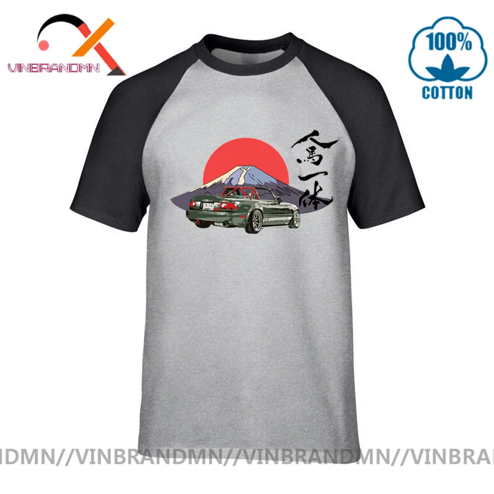 2020 японский стиль Roadster Miata Mx5 футболка hombre Jinba Ittai Mount Fuji edition homme с графическим