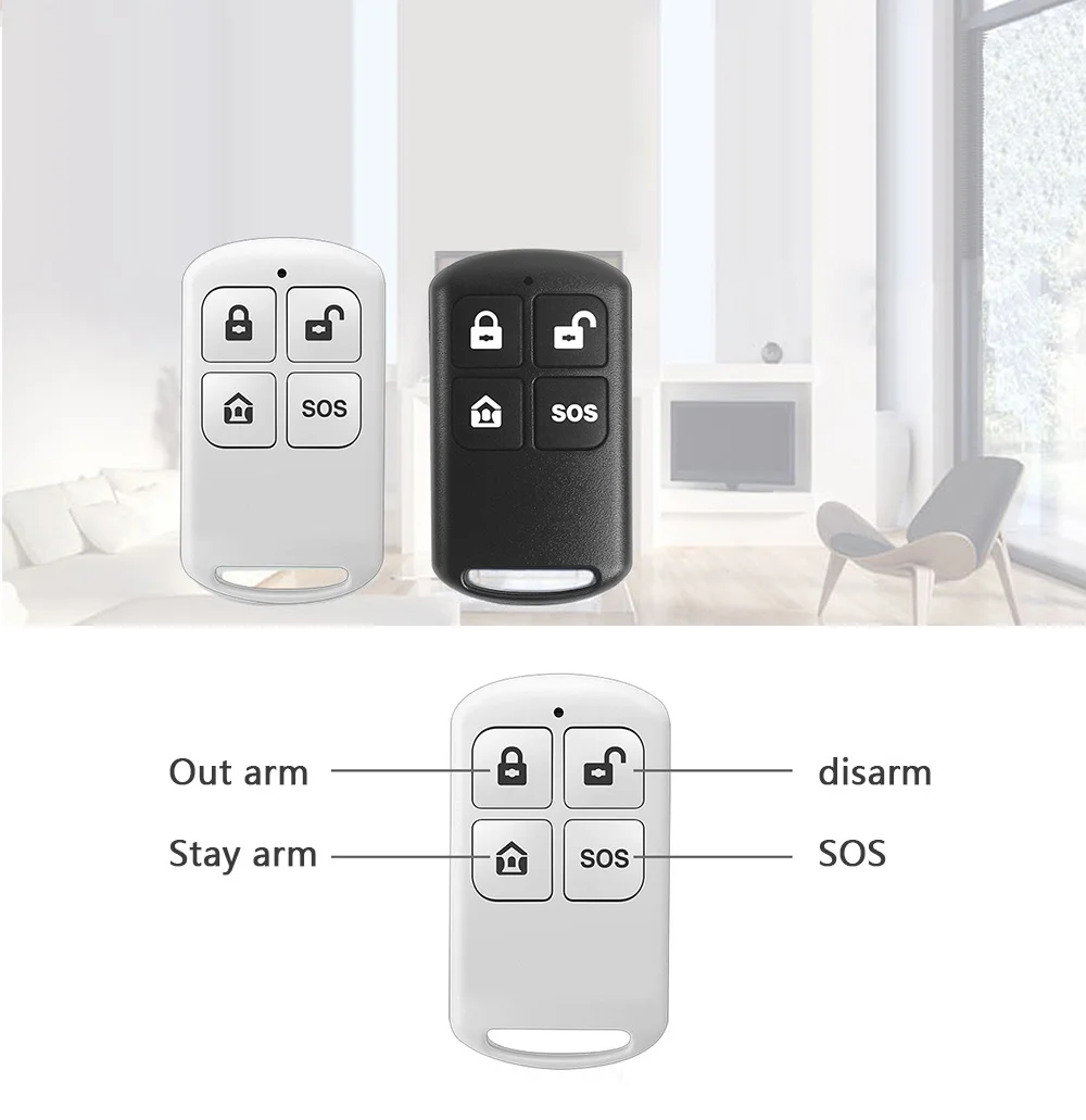 MULO Wireless Remote Control for Anti-Theft Door and Window PF50 Safety Security Alarm System 433MHz 80-150m distance - Famidy.com