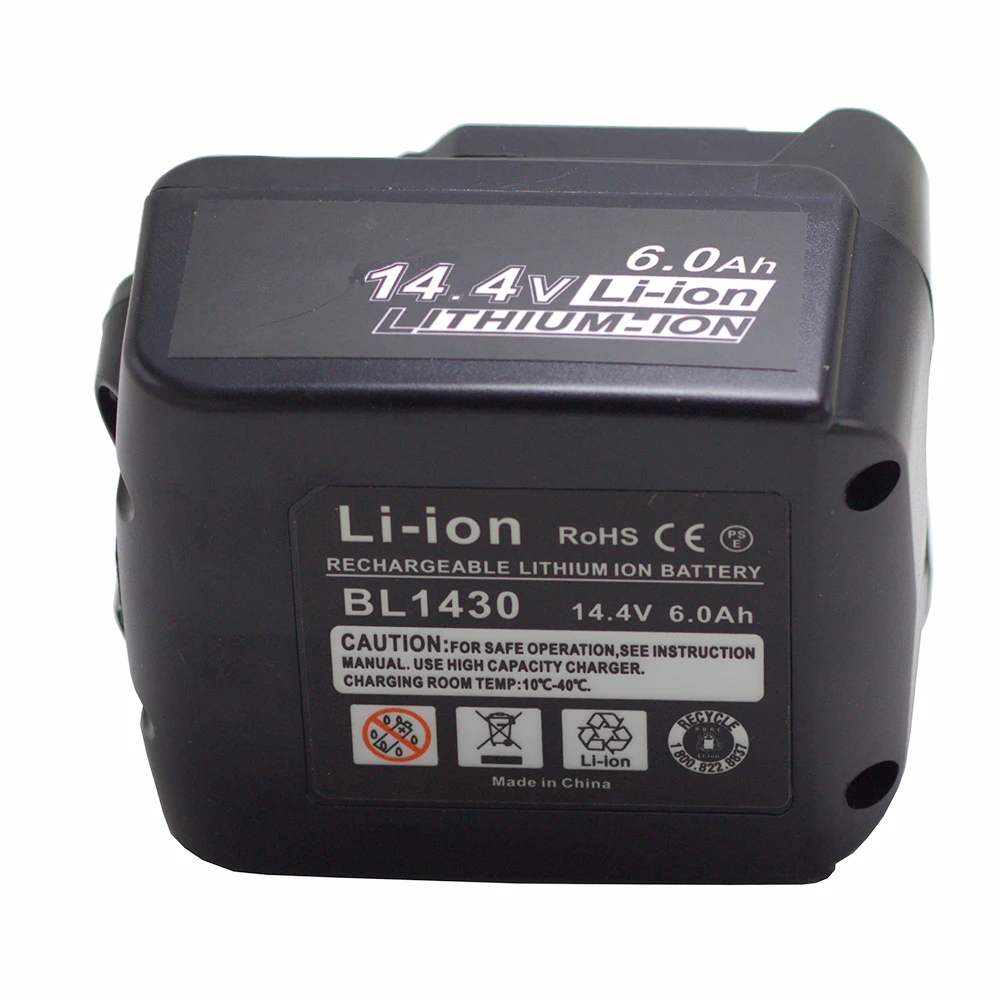Doscing 14,4 в 6000 мАч литий-ионная аккумуляторная батарея для MAKITA BL1430 BL1415 BL1440 194066-1 194065-3 электроинструмент