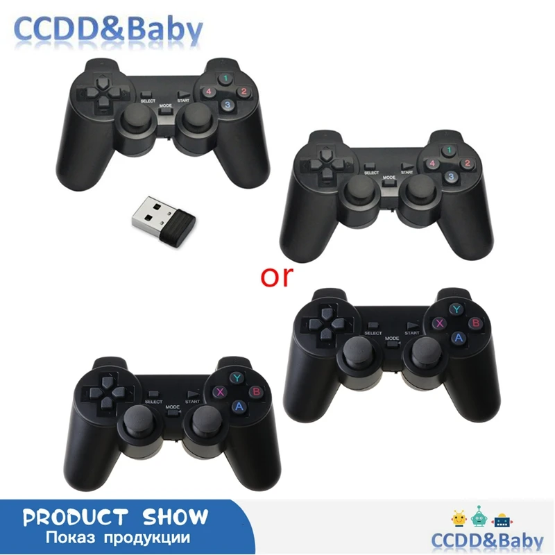 USB Wireless Controller Gamepad For WinXP/Win7/Win8/Win10 For PC Computer Laptop Black Game Joystick