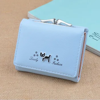 

Han edition small and pure and fresh students mini wallet female brief paragraph zero purse the new 2020 fold wallet wallet