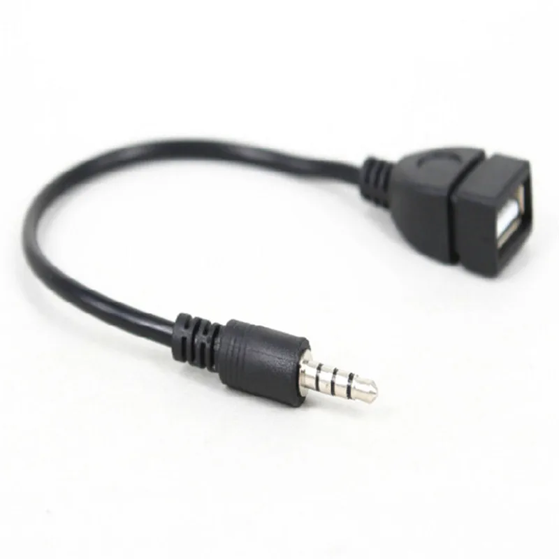 Горячая Распродажа 3,5 мм Мужской AUX аудио разъем для USB 2,0 Женский конвертер кабель Шнур для автомобиля MP3