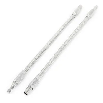 

uxcell 2pcs 1/4" Hex Drive Socket Flexible Extension Bar Shaft Tool 30cm Long