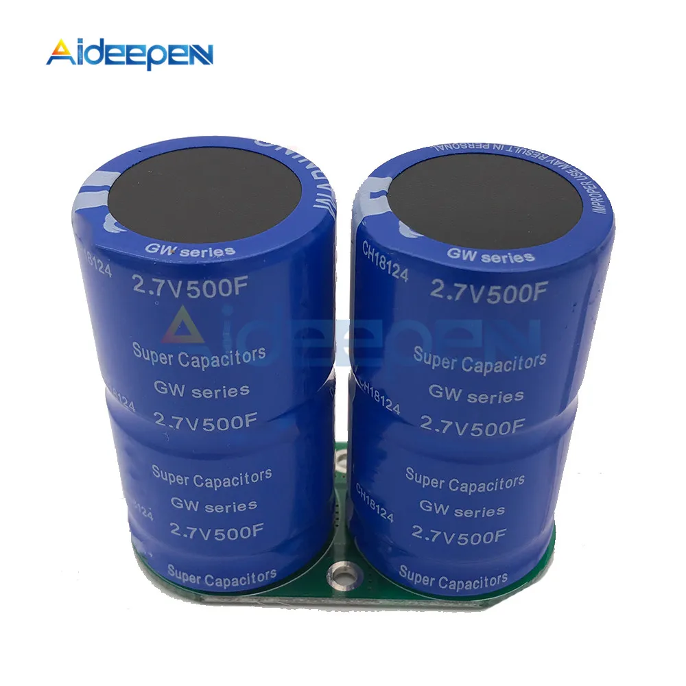 Сверх яркий конденсатор 5,4 V 250F Однорядный ultrapacitor 2 шт 2,7 V 500F автомобильный выпрямитель с модулем защитной платы