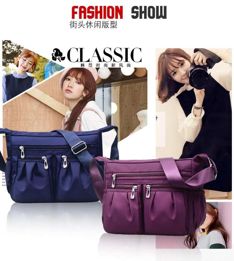 

2019 New Style Multi-pockets Large Capacity Shoulder Bag Casual Travel Multi Purpose Shoulder Mom Cloth Bag