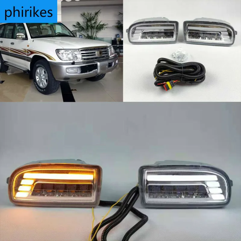 Пара модифицированных передних противотуманных фар для Toyota Land Cruiser Fj100