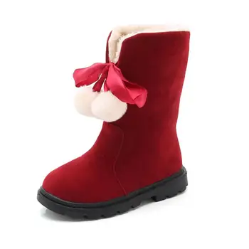 

2020 New Waterproof Girls Boots Winter Fur Cotton Warm Kids Snow Boots For Girls Brand Children Sport Shoes Kids Fashion Boots