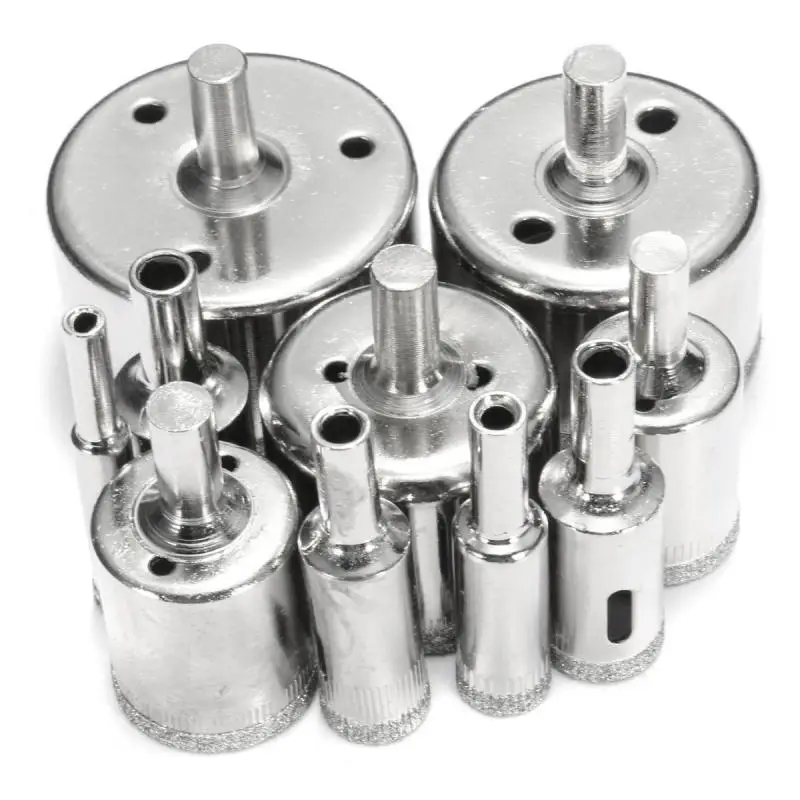 10pcs Diamond Hole Saw Set Tile Ceramic Glass Porcelain Marble 5mm-22mm Drill Bit | Инструменты