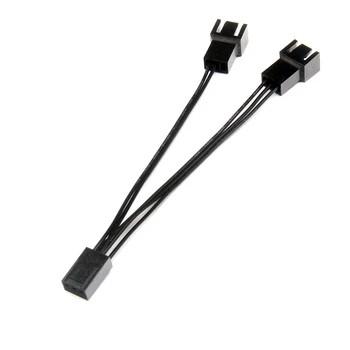 

black 10cm 3pin PWM 1 to 2 Fan Splitter Extension Adapter Cable,300pcs/lot