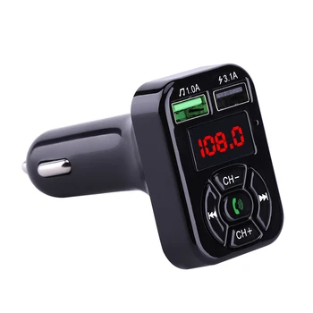 

KELIMA BT FM Transmitter Car Accessories 3.1A Quick Charge Car Charger Wireless BT FM Transmitter MP3 Player Fhone Functions