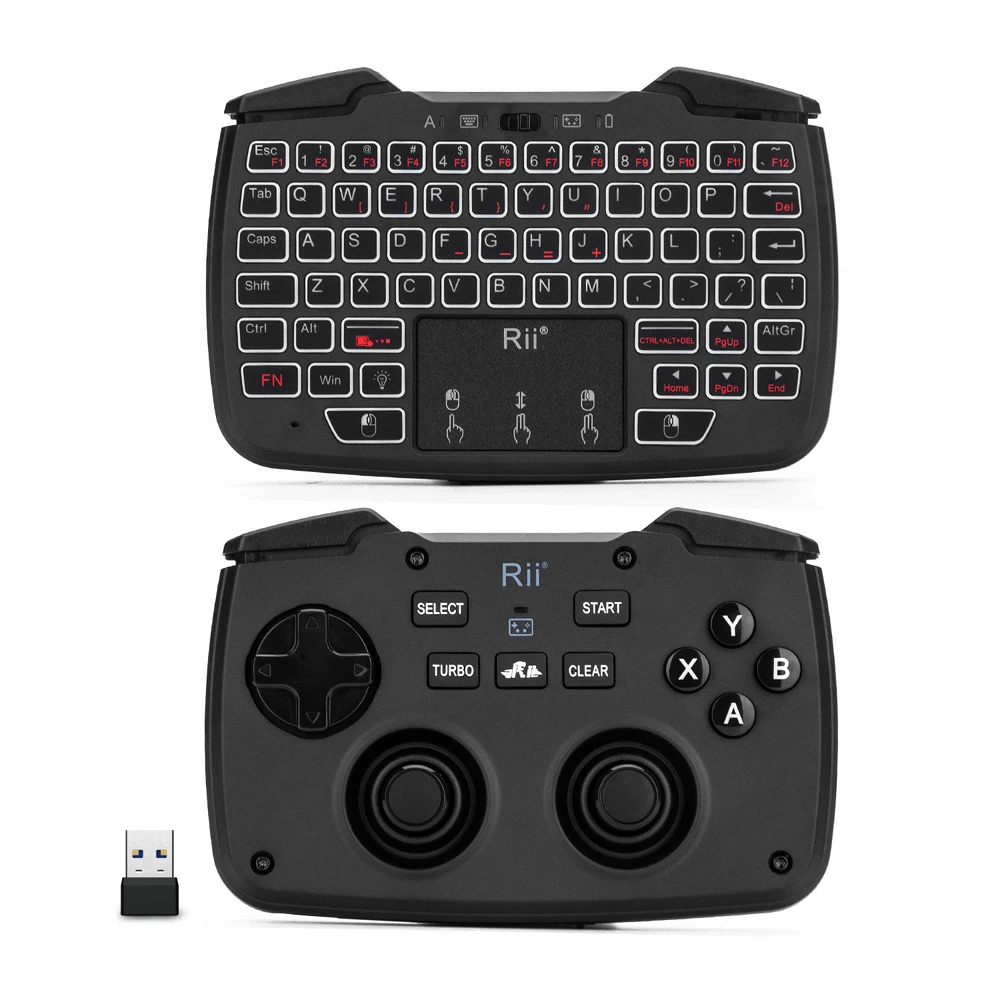 Rii RK707 2.4GHz Wireless Keyboard Game Controller Mouse Combo w