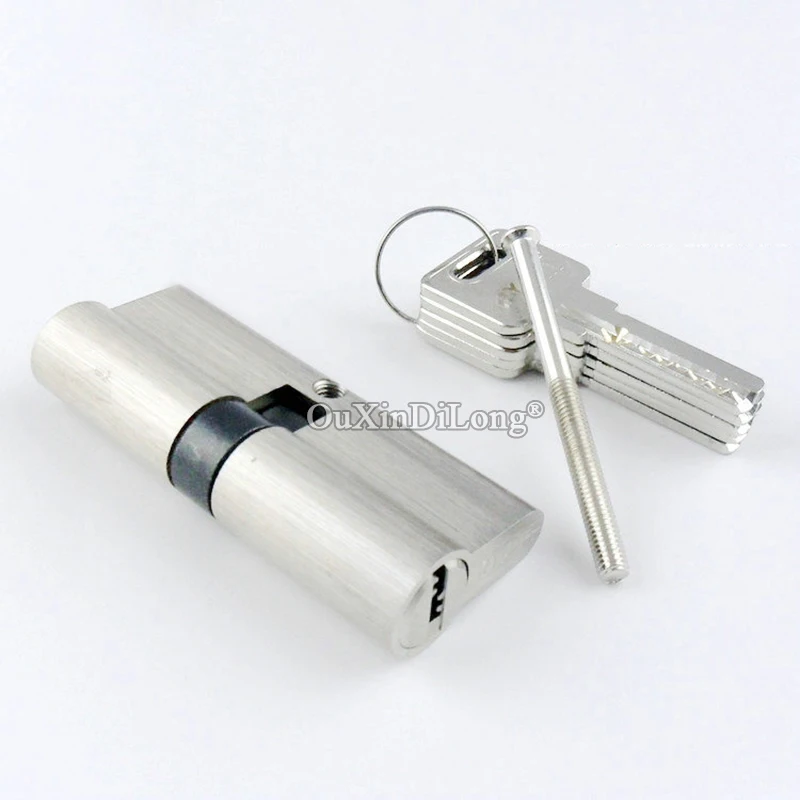 

Brand New 1PCS 60mm European Mortise Door Lock Cylinder Interior Double-sided Door Lock Cylinder Lock Gall + 5PCS Keys