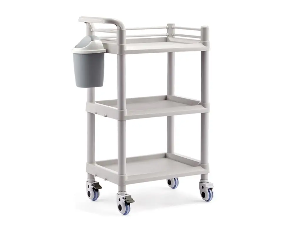Gray Three With Bin Elitzia ET005 мебель для Салона Спа Красивая тележка передвижная тележка с мусорным ящиком два или три слоя 6 типов опционально - Цвет: Gray Three With Bin