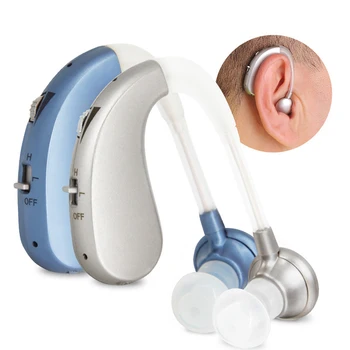 

1 pair Mini Digital Hearing Aid Rechargeable Sound Amplifiers Wireless Ear Aids for Elderly Moderate Loss Drop Volume Adjustable