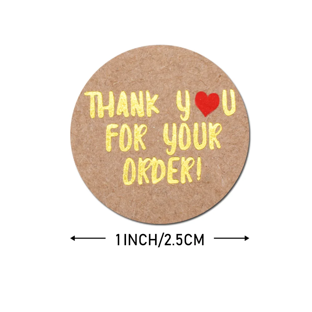 100-500pcs Pink Thank You For Your Order Stickers 1 Inch Wedding  Party Favors Envelope Seal Labels Stationery