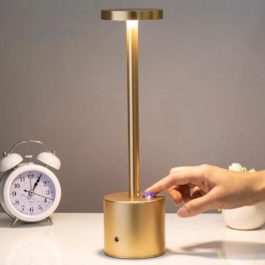 

Touch Sensor Cordless Desk Table Lamp Modern Bar Restaurant Dinner Table Light LED Rechargeable Bar Bedroom Stand Light