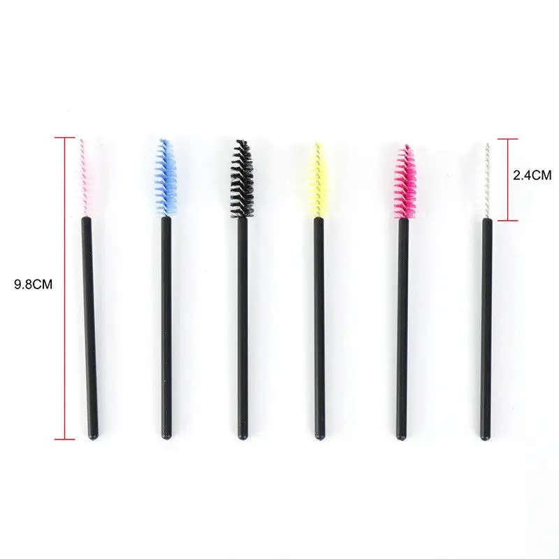 

50pcs Disposable Silicone Gel Eyelash Brush Comb Mascara Wands Eye Lashes Extension Professional Beauty Makeup Tool For Women