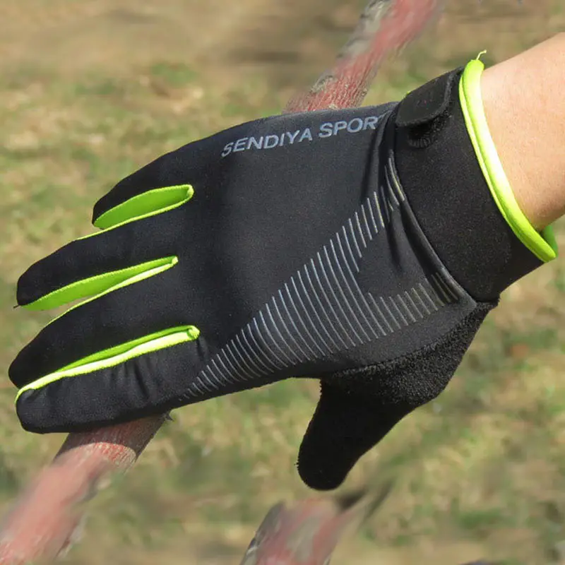 Men’s Cycling Grip Shock-Absorbing Touch Screen Giant Full Finger Silicon Gloves 