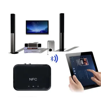 

NFC-Enabled Bluetooth Adapter Receiver Wireless HD Audio Music Stereo Receiver Transmitter With AUX/USB/RCA Cable