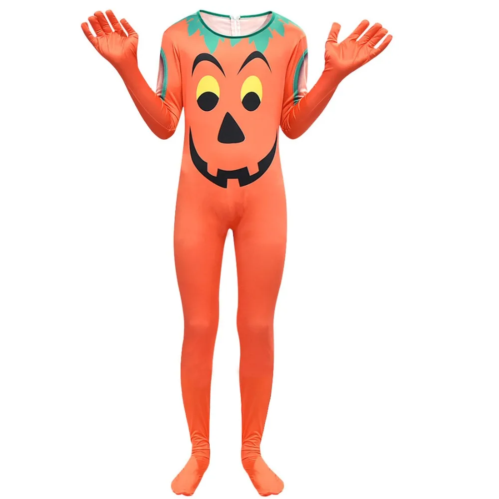 Для маленьких мальчиков для девочек; Новинка оранжевый пугало углу играть на Хэллоуин-вечеринку, страшный скелет костюмы пугало Одна деталь