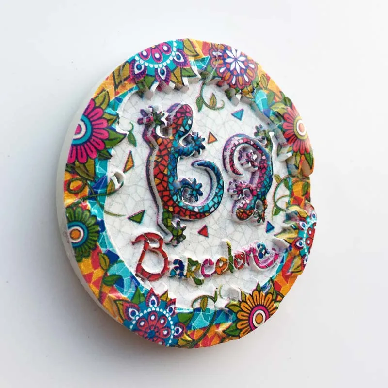 BABELEMI Испания Барселона креативные путешествия сувениры холодильник магнитные наклейки декоративная мозаика ящерицы магнит на холодильник подарки