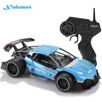 

Remote Control Racing Car 1:16 2.4G Alloy Drift High-speed Remote Multi-control Sports Car Toy Built-in Battery (Blue, Black)