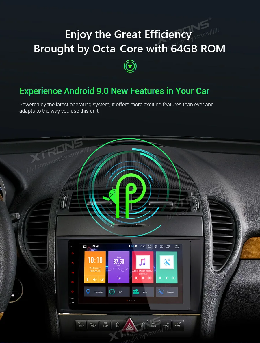 Cheap 8" Android 9.0 OS Car Navigation GPS Radio for Mercedes-Benz SLK-Class R171 2004-2011 (SLK200 SLK280 SLK300 SLK350 SLK55 AMG) 7