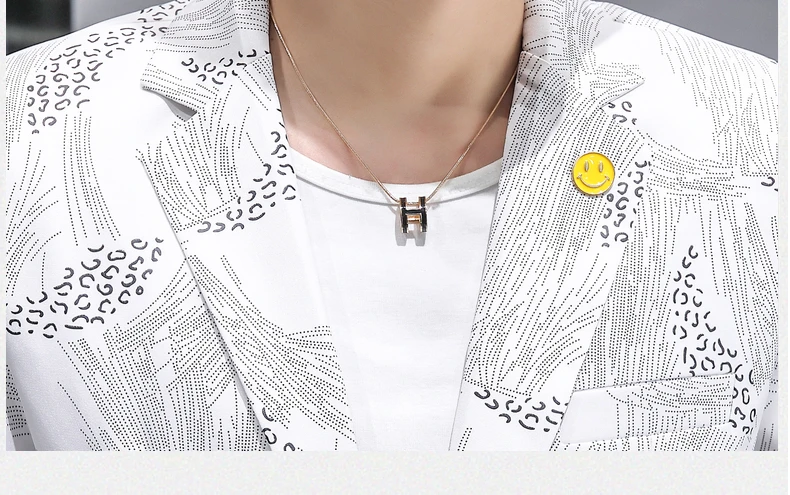 Modische Frühling-Sommer Herren Slim Fit Dünne Blazer Lässige Halbarm-Anzüge Streetwear Korea-Stil Einknopf-Oberteil Jacke – Detail 13