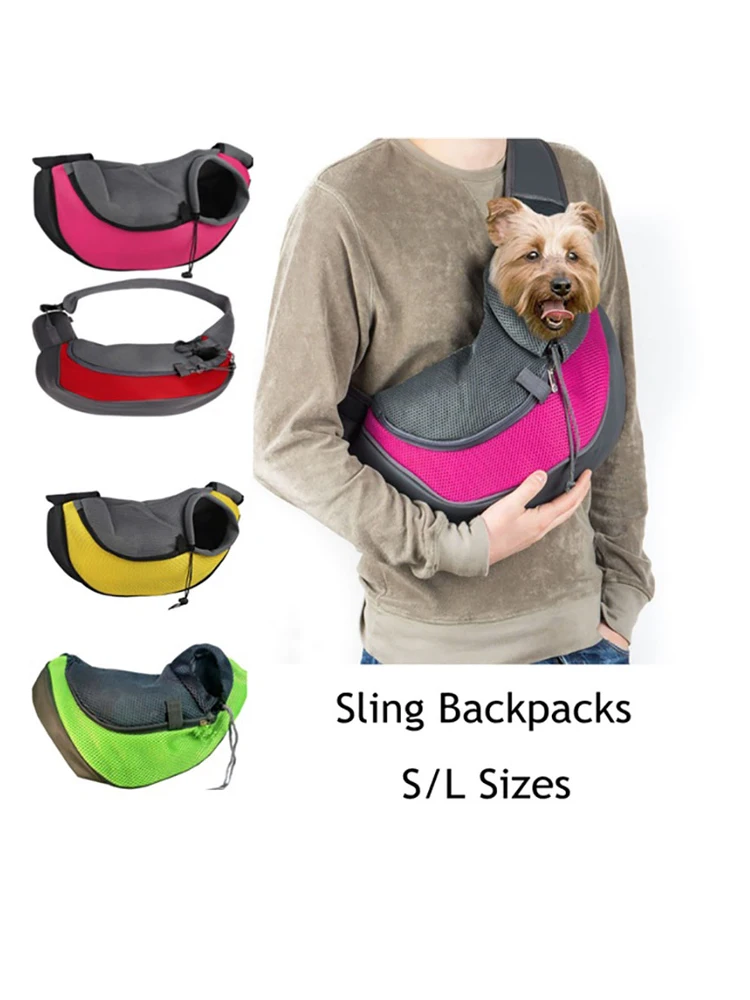 Breathable Small Dog Front Carrying Bags Mesh Comfortable Travel Tote