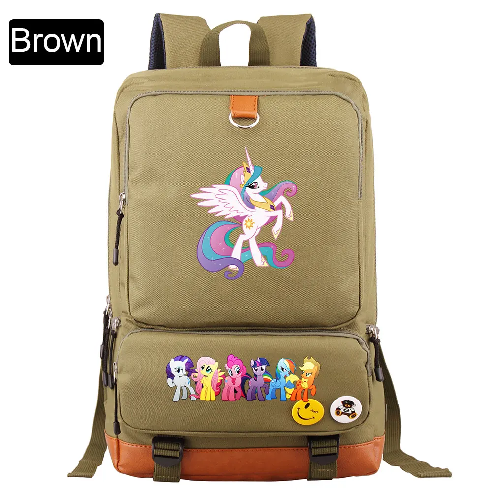 Christmas Cutie My Little Pony Boy Girl Book School bag Women Bagpack Teenagers Schoolbags Men Student Patchwork Backpack