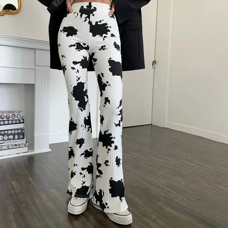 Cow Print Women Bottoms Pants 2021 New 