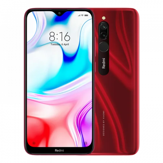 Xiaomi Redmi 8 с глобальной версией, 3 ГБ ОЗУ, 32 Гб ПЗУ, Восьмиядерный мобильный телефон Snapdragon 439, экран 6,22 дюйма, большая батарея 5000 мАч, 12MPCamera - Цвет: Red