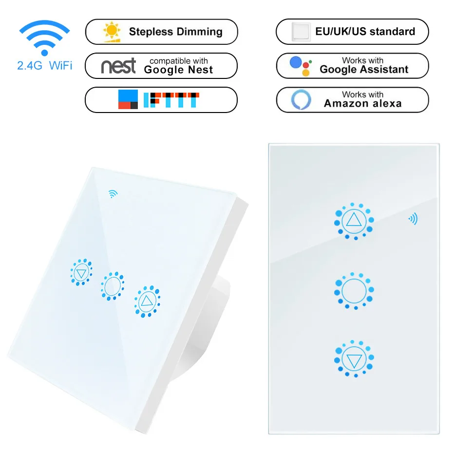 ЕС/США Стандартный сенсорный диммер умный WiFi светильник сенсорный WiFi приложение Беспроводное управление диммер работа с Google Home Alexa
