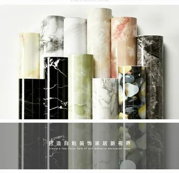 

Modern Waterproof Vinyl Self Adhesive Wallpaper Marble Contact Paper Kitchen Cupboard Shelf Drawer Liner Wall Stickers3M/5M/10M