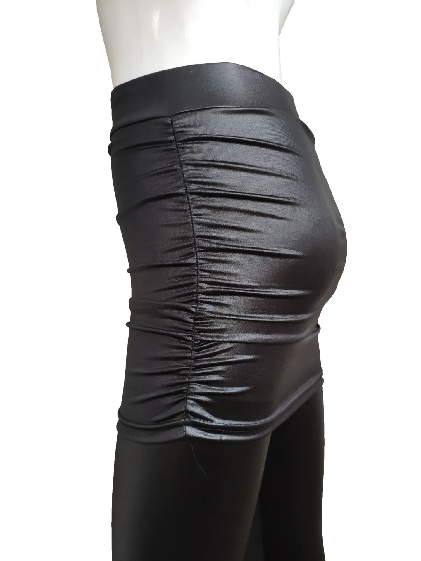 New 2021 Plus Size PU Leggings Women High Waist Pantskirts Black Faux Leather Leopard Office OL Ladies Sexy Budskirt Pants Red