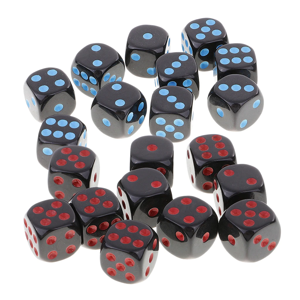 20 Pcs D6 Dice Die Set for Dungeons &Dragons TRPG MTG Board Games Xmas Gifts