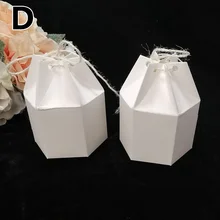  25PCS Favor Gift Package Bag Hexagon Candy Box Cardboard Box Kraft Paper Lantern Wedding Supplies 