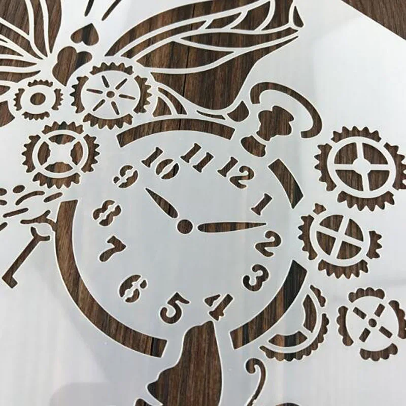 1 шт полые часы печати с бабочками многоразовый трафарет для DIY штампованная для скрапбукинга бумажная карта Шаблон трафарет ремесло