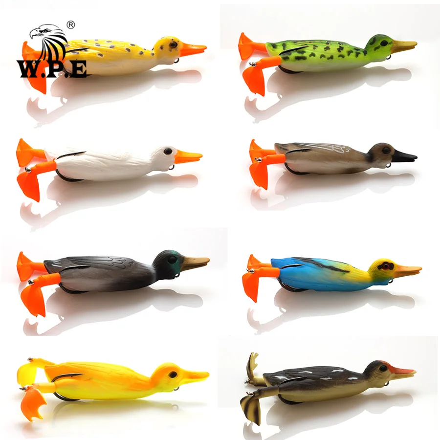 TSURINOYA 3D Duck Fishing Lure Topwater Floating Artificial Bait Plopping  and Splashing Feet Hard Fishing Tackle Gear 10cm 18.5g - AliExpress