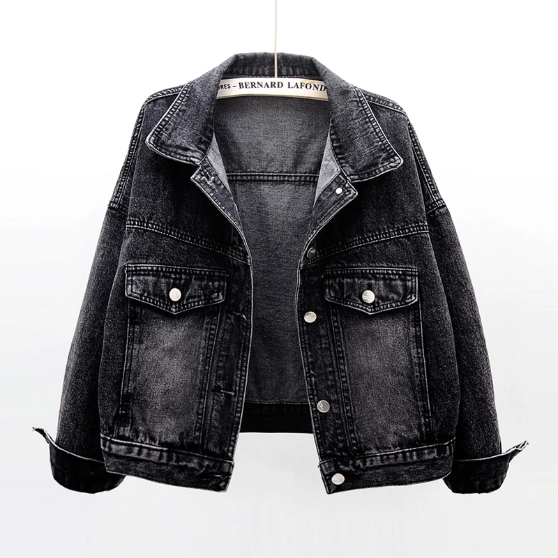 black denim jacket short