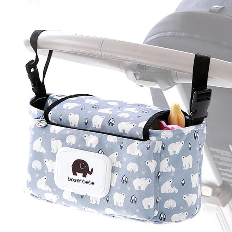 Diaper bag Cartoon Baby Stroller Organizer Nappy Diaper Bags Carriage Buggy Pram Cart Basket Hook Stroller Accessories Baby Strollers vintage