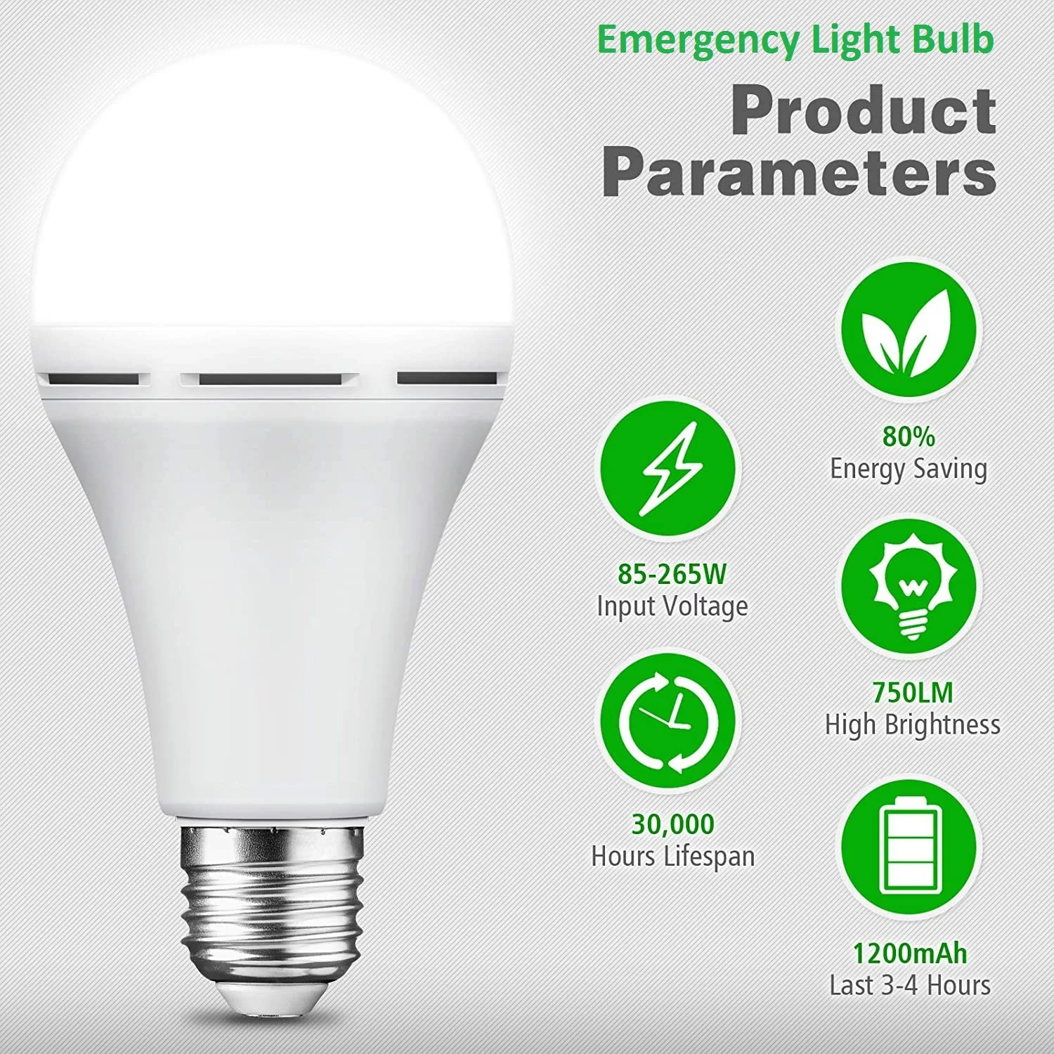 2pcs Emergency Rechargeable LED Light Bulb 9W 12W Portable Lamp Hook Smart Flashlight Water ON E27 When Power Failure | Освещение