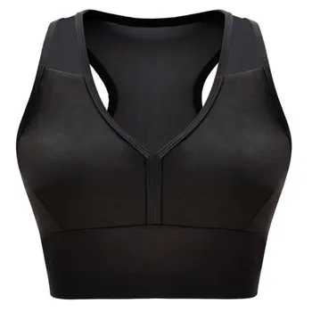 

Mesh Patchwork Bras Sexy V-Neck Push Up Bra Wirelee Fitness Bra Gathered Shake Proof Sporty Underwear Bras
