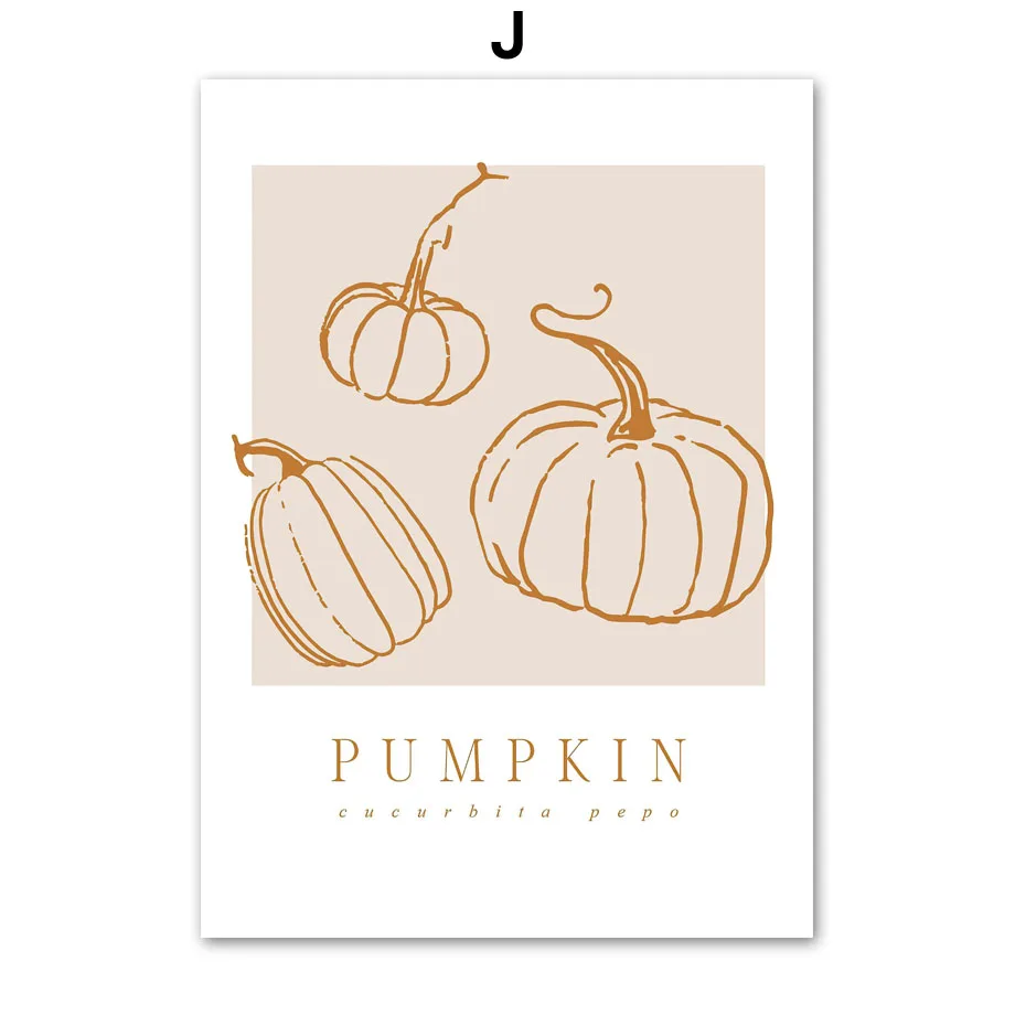 thumbnail image 1 of Cuadro sobre lienzo para pared, diseño de hojas de árbol, calabaza, conejo, pueblo, otoño, carteles nórdicos e impresiones, imágenes para sala de estar, decoración del hogar, 1 of 5