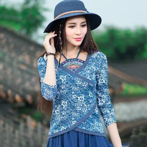 Женские блузки blusas y camisas mujer размера плюс традиционная китайская одежда