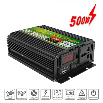 

500W Car Inverter DC 12V to AC 220V USB Auto Power Inverter Adapter Charger Voltage Converter