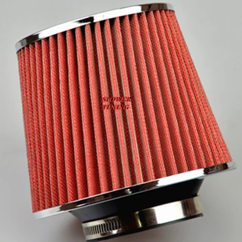 

Universal Car Air Filter 60mm/76mm/89mm High Flow Car Cold Air Intake Filter Aluminum Non-woven Fabric Rustproof Air Intake Hose