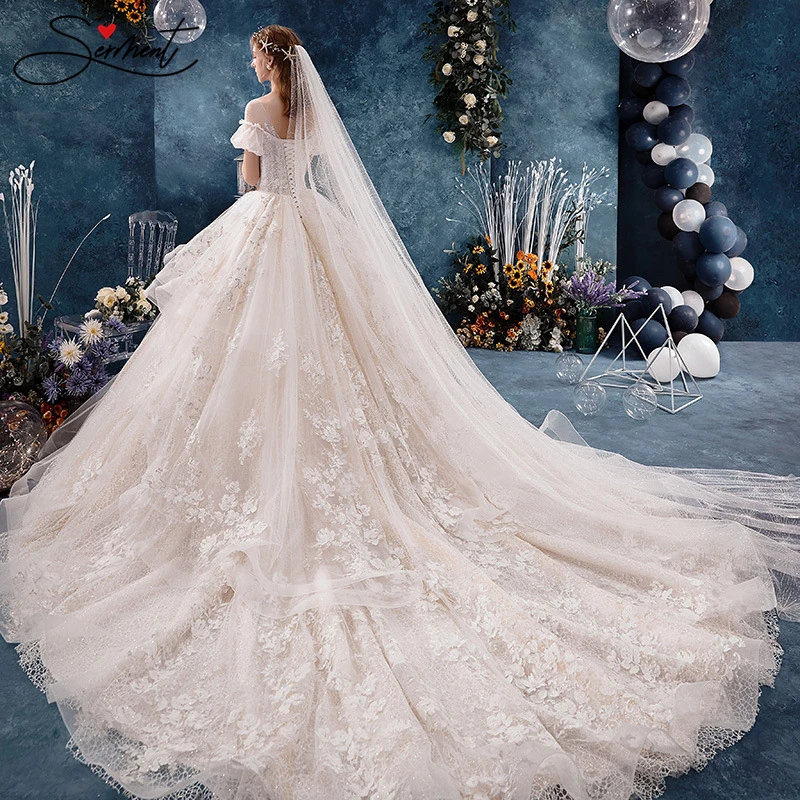 Роскошное Свадебное платье SERMENT, дизайн Tieded, 100 см хвост, подходит для весенней и осенней свадьбы, на заказ, большой размер
