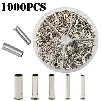 

NEW 1900pcs Insulated Bare Copper Crimp Wire Connector Cord Pin End Uninsulation Terminal 0.5-2.5mm
